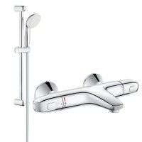 Pachet: Baterie Grohe cada/dus termostat Grohtherm 1000 + Set dus Grohe New Tempesta 100-(34155003,27853001) - 1