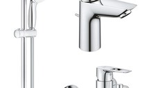 Pachet baterii baie 3 in 1 Grohe Bauloop marimea S-(23335001,23602001,27853001)