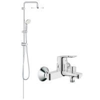 Pachet: Coloana dus Grohe Tempesta 200, baterie cada/dus Bauloop(27389002,23341000) - 1