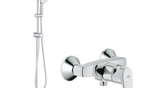 Pachet: Coloana dus Grohe Tempesta 210, baterie cabina dus Bauflow(27389002,23755000)