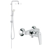 Pachet: Coloana dus Grohe Tempesta 210, baterie cabina dus Bauflow(27389002,23755000) - 1