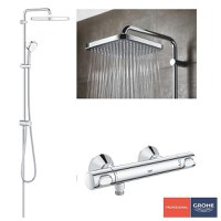 Pachet: Coloana dus Grohe Tempesta 250,palarie patrata, baterie cabina dus Grohtherm 500 (26694000,34793000) - 1