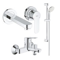 Pachet Grohe:Baterie lavoar montaj incastrat,baterie cada, set dus bara(20474000,23334000,27853001) - 1