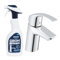 Pachet solutie curatat baterii baie si bucatarie Grohe, plus baterie lavoar Grohe Eurosmart, marimea S ( 48166000, 33265002) - 1