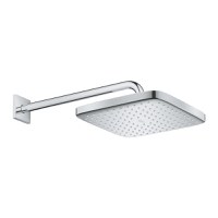 Palarie dus Grohe Tempesta 25 cm, forma patrata, brat inclus 38 cm, crom-26687000 - 1