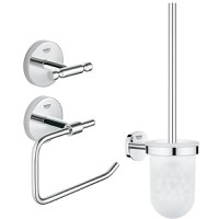 Set accesorii baie Grohe BauCity 3 in 1, perie wc (40463001) , suport hartie igienica(40457001), cuier prosop dublu (40461001) - 1