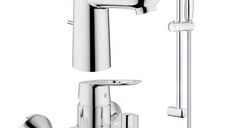 Set complet baterii baie Grohe Bauloop set dus bara (23335000,23341000,27853001)