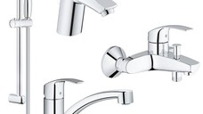 Set complet baterii baie si bucatarie Grohe Eurosmart New-(33265002,33300002,27853001,33281002)