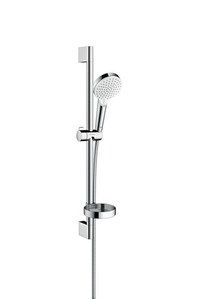 Set de dus Hansgrohe Crometta Vario, 2 jeturi, bara 0.65 m, furtun 1.60 m cu savoniera, crom - 26553400 - 1