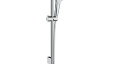 Set dus Hansgrohe Croma Select S Vario, bara de 65 cm, alb-crom - 26562400