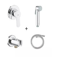 Set dus igiena intima Grohe Trigger Spray, cu baterie incastrata si furtun, crom - 125072 - 1