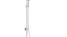 Sistem de dus Grohe Euphoria 260, 9.5 l/min, 3 functii, diverter, suport ajustabil si furtun inclus,Crom-27421002