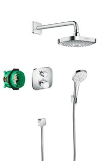 Sistem de dus incastrat termostatic Hansgrohe Design Croma Select E/Ecostat E - 27294000 - 1