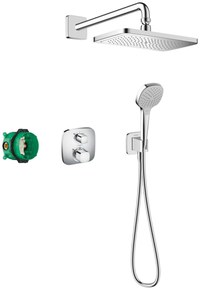 Sistem dus incastrat Hansgrohe Croma E 280 Ecostat E, termostat crom - 27953000 - 1