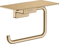 Suport hartie igienica cu raft Hansgrohe AddStoris, brushed bronze - 41772140 - 1