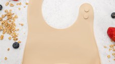 Baveta din silicon, AppeKids - Bubble Beige