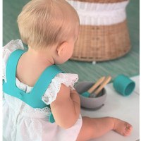 Baveta Flexi Bib Minikoioi 100% Premium Silicone Aqua Green - 4