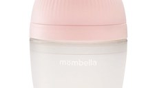 Biberon Anticolici Mombella Breast-Like cu Tetina M flux mediu, 100% Silicon, 210 ml Old Roze