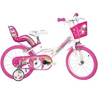 Bicicleta Dino Bikes cu Roti Ajutatoare Unicorn 14 inch - 1