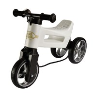 Bicicleta fara pedale cu cosulet pentru ghidon Funny Wheels Rider SUPERSPORT 2 in 1 JAWA White Exclusiv - 1