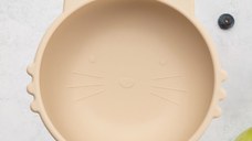 Bol din silicon, AppeKids, Kitty I - Bubble Beige