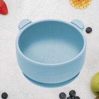 Bol din silicon cu ventuza, AppeKids, The Little Bear - Aqua Blue - 1