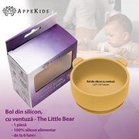 Bol din silicon cu ventuza, AppeKids, The Little Bear - Honey - 2