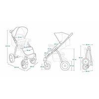 Carucior Sport Lionelo Annet Plus 0 - 22 Kg Gri Caramel - 5