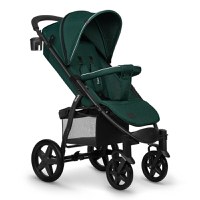 Carucior sport, Lionelo, Annet Plus, De la nastere, Cu accesorii si capotina XXL reglabila, 0 - 22 Kg, Conform cu standardele europene de securitate EN1888-1 si EN1888-2, Verde - 1