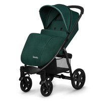 Carucior sport, Lionelo, Annet Plus, De la nastere, Cu accesorii si capotina XXL reglabila, 0 - 22 Kg, Conform cu standardele europene de securitate EN1888-1 si EN1888-2, Verde - 4