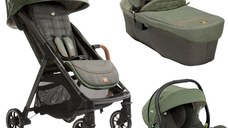 Carucior Ultracompact 3 in 1 Joie Parcel Pine, Lanoud Ramble XL Pine, Scoica Auto I-Gemm Pine