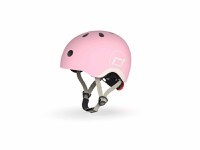 Casca de protectie pentru copii, sistem de reglare magnetic cu led, XXS-S, 45-51 cm, 1 an+, Rose, Scoot Ride - 4