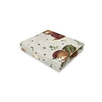 Cearceaf cu elastic, MimiNu, Pentru patut co-sleeper, Timon, Dimensiune 87 x 51 cm, Din bumbac certificat Oeko Tex Standard 100, Teddy Bear On Moon - 1