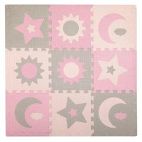 Covoras de Joaca Puzzle 120x120 cm Momi Nebe Pink - 1