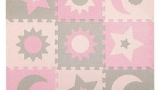 Covoras de Joaca Puzzle 120x120 cm Momi Nebe Pink