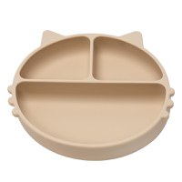 Farfurie compartimentata din silicon cu ventuza, AppeKids - Kitty - Bubble Beige - 5