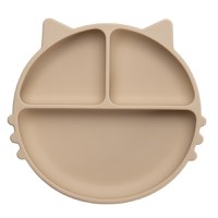 Farfurie compartimentata din silicon cu ventuza, AppeKids - Kitty - Bubble Beige - 7