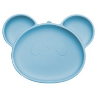 Farfurie din silicon cu ventuza, AppeKids, Panda - Aqua Blue - 6