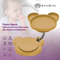 Farfurie din silicon cu ventuza, AppeKids, Panda - Honey - 4