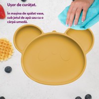 Farfurie din silicon cu ventuza, AppeKids, Panda - Honey - 6