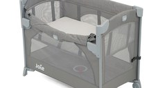 Joie - Patut pliant pentru cosleeping Kubbie Foggy Gray