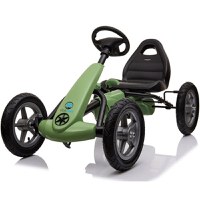 Kart KidsCare cu Pedale si Roti Gonflabile Karera Verde - 2