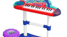 Keyboard Electronic Reig Musicales cu Microfon si Scaunel Peppa Pig