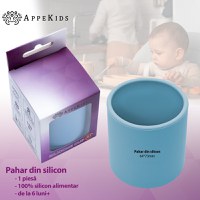 Pahar din silicon, AppeKids - Aqua Blue - 2