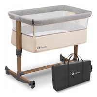 Patut Co-sleeper Lionelo Leonie Cu Sistem de Leganare Beige Sand - 2