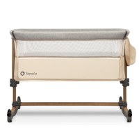 Patut Co-sleeper Lionelo Leonie Cu Sistem de Leganare Beige Sand - 12