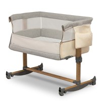 Patut Co-sleeper Lionelo Leonie Cu Sistem de Leganare Beige Sand - 3