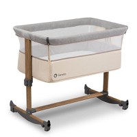 Patut Co-sleeper Lionelo Leonie Cu Sistem de Leganare Beige Sand - 5