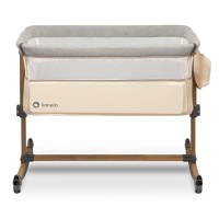 Patut Co-sleeper Lionelo Leonie Cu Sistem de Leganare Beige Sand - 7