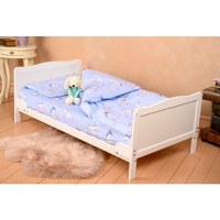 Patut din Lemn BabyNeeds Nadia Transformabil Pentru Bebe si Junior 140x70 cm Alb - 3